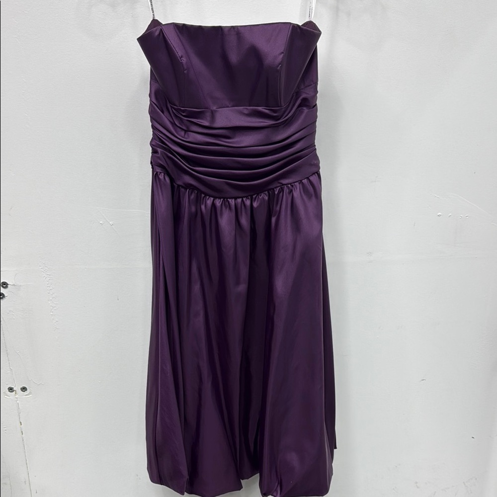 David’s bridal Elegant Purple Strapless Dress